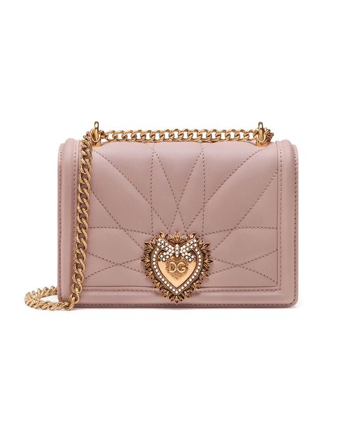 Dolce & Gabbana Pink Small Devotion Crossbody Bag