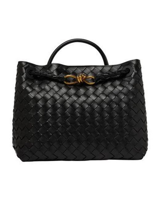 Bottega Veneta Black Andiamo Large Embellished Intrecciato Leather Tote