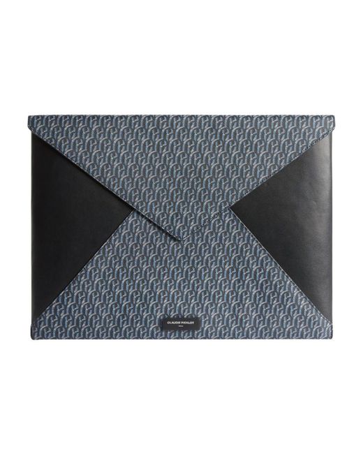 Claudie Pierlot Blue Monogrammed Laptop Sleeve