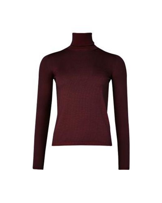Max Mara Purple Saluto Turtleneck Sweater
