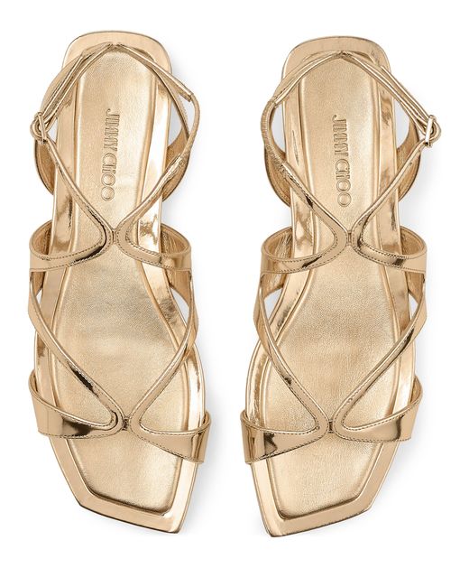 Jimmy Choo Black Flache Sandalen Ayla