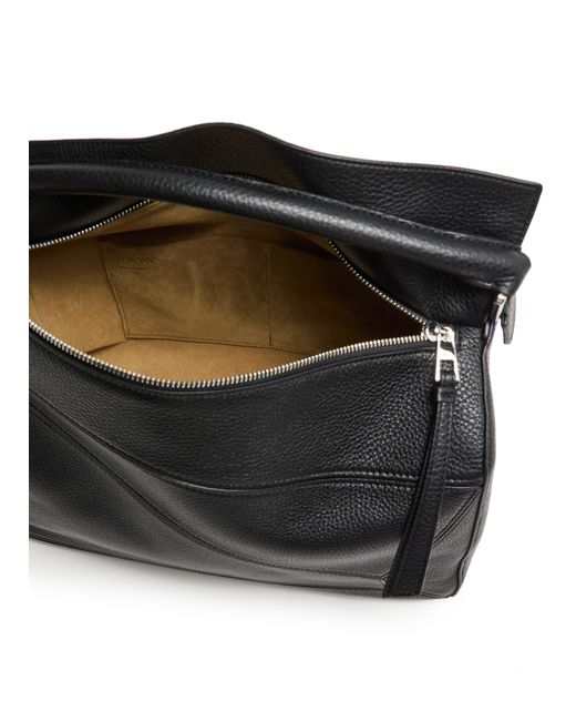 Loewe Black Puzzle Large Grained Calfskin Bag for men
