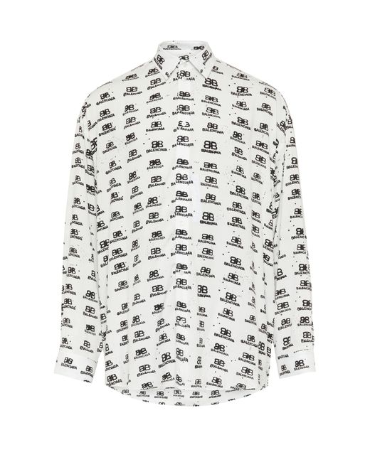 Balenciaga Übergroßes Hemd in White für Herren
