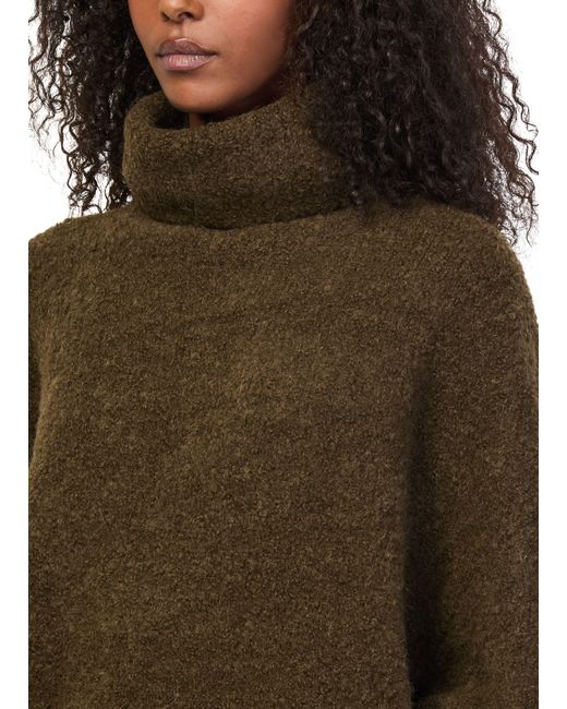 Totême  Brown Bouclé-Pullover Mit Rollkragen