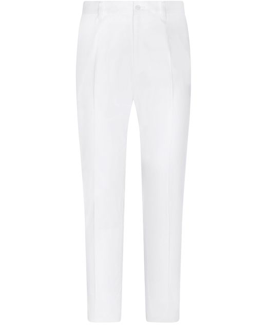 Dolce & Gabbana Hose aus Stretch-Baumwolle in White für Herren