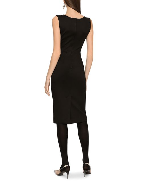 Dolce & Gabbana Black Sleeveless Midi Dress