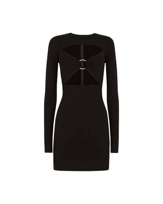 Dolce & Gabbana Black Short Jersey Dress
