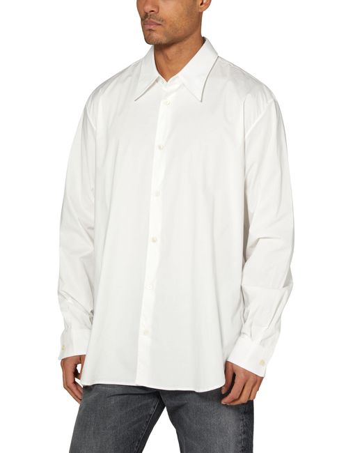 Acne White Long-Sleeved Shirt for men