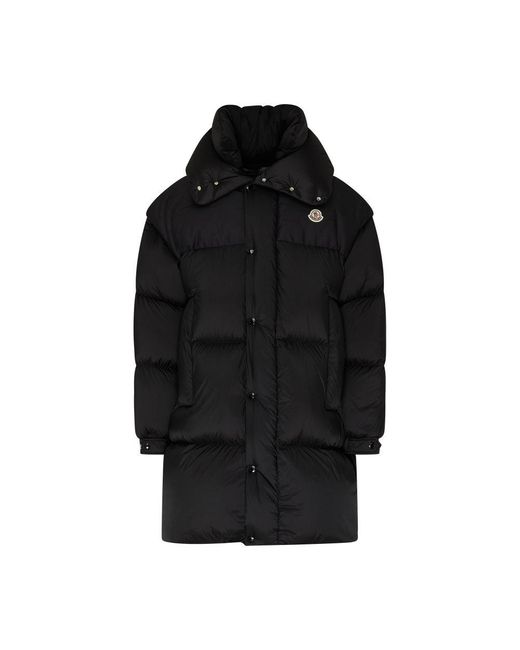 Moncler Lange Daunenjacke Verone in Black für Herren