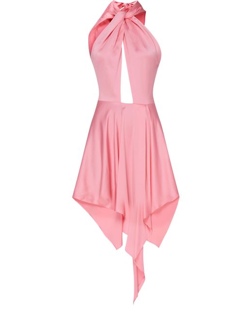 Stella McCartney Pink Asymmetrical Backless Midi Dress
