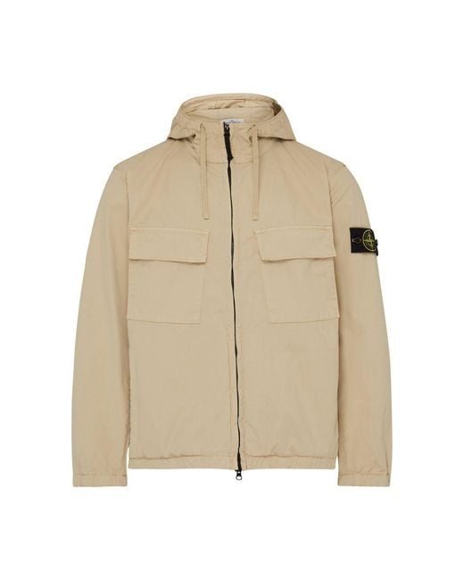 Stone Island Natural Jacket With Logo Patch for men