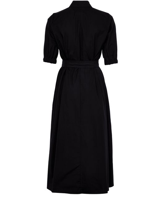 Max Mara Black Hemdkleid Aus Baumwollpopeline Hoyo