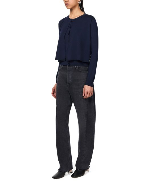 Loewe Blue Wool Cardighan