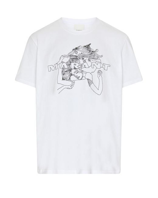 Isabel Marant White Honore Logo T-Shirt for men