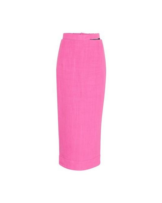 Jacquemus Pink Valerie Cutout Woven Midi Skirt