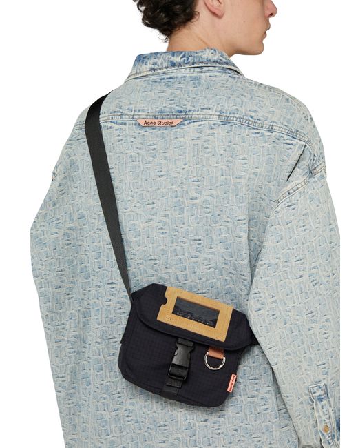 Acne Black Mini Shoulder Bag for men
