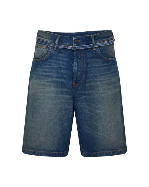 Acne Blue Shorts for men