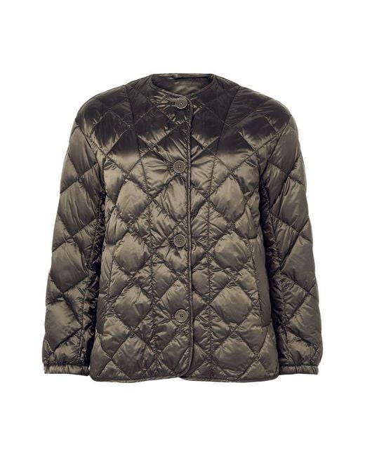 Max Mara Green Buttoned Puffer Jacket
