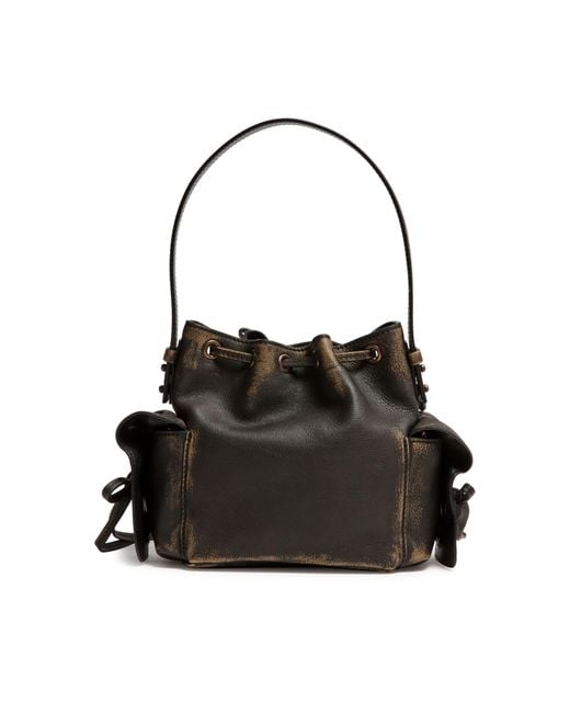 Acne Black Multipocket Mini Bucket Bag Vintage