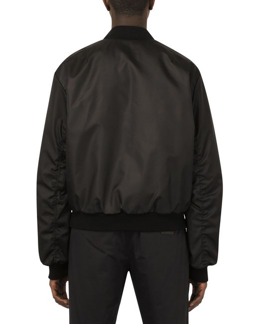 Veste en nylon avec plaque griffée Dolce & Gabbana pour homme en coloris Black