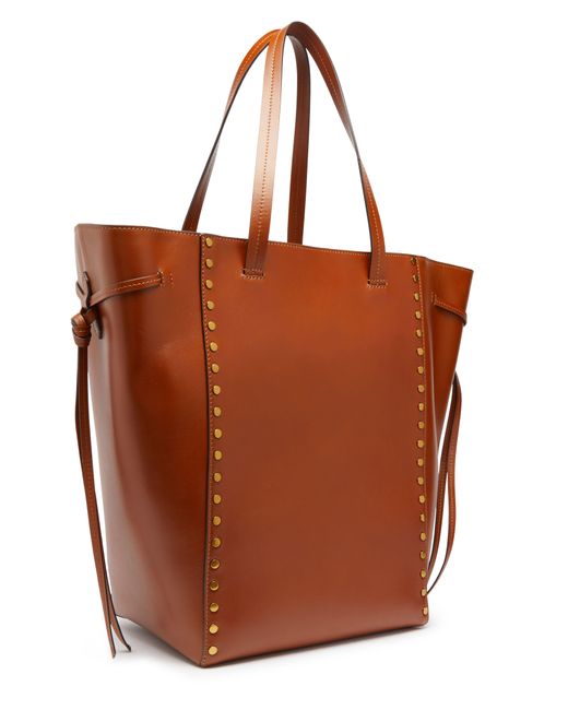 Isabel Marant Brown Oskan Leather Tote Bag