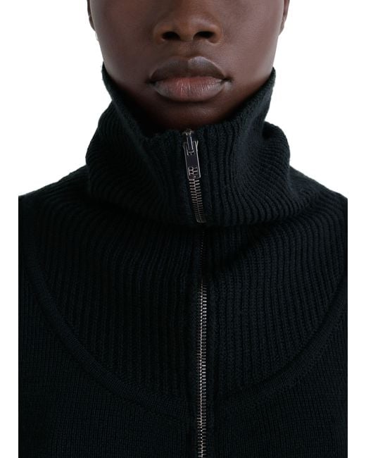 Lemaire Black Pullover Mit Reißverschluss