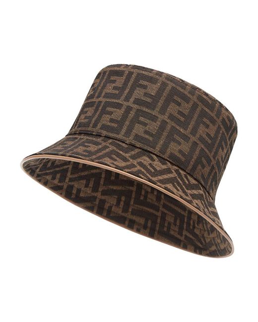 Fendi Brown Narrow-Brimmed Bucket Hat
