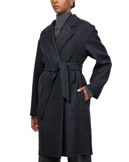 Max Mara Blue Carnia Belted Coat