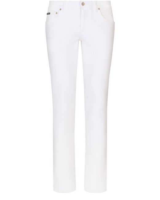 Dolce & Gabbana Stretch-Jeans Skinny Fit in White für Herren