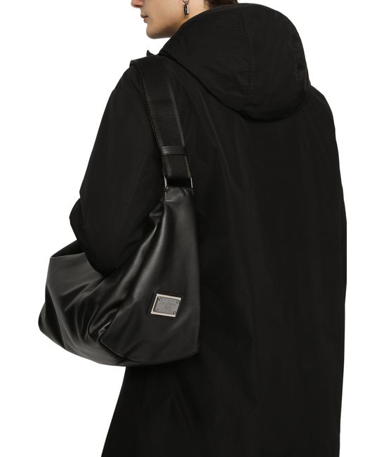 Dolce & Gabbana Black Calfskin Soft Bag for men