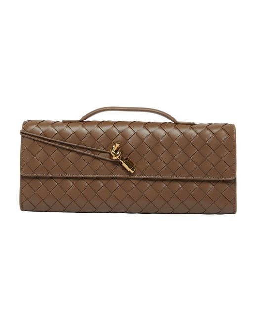 Bottega Veneta Gray Andiamo Long Clutch