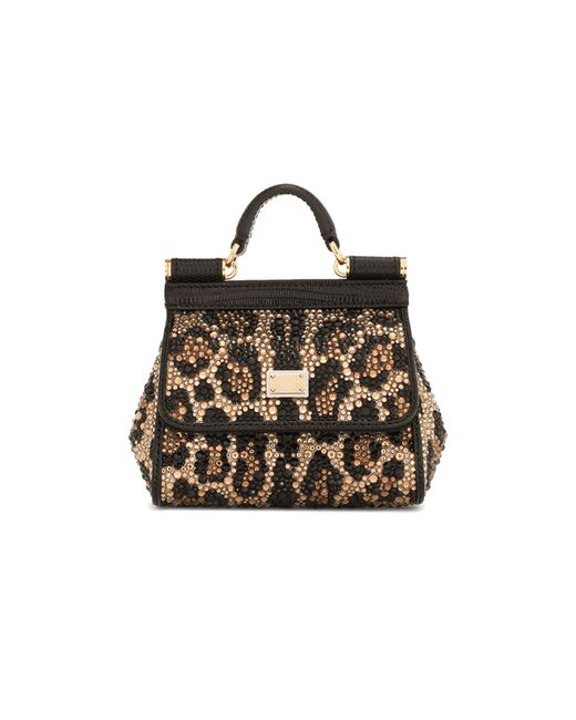 Dolce & Gabbana Black Mini Sicily Handbag