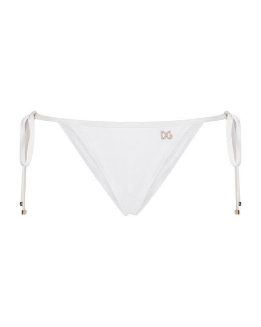 Dolce & Gabbana White String Bikini Bottoms
