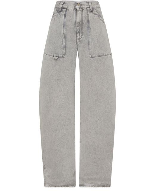 The Attico Gray Effie Long Pants