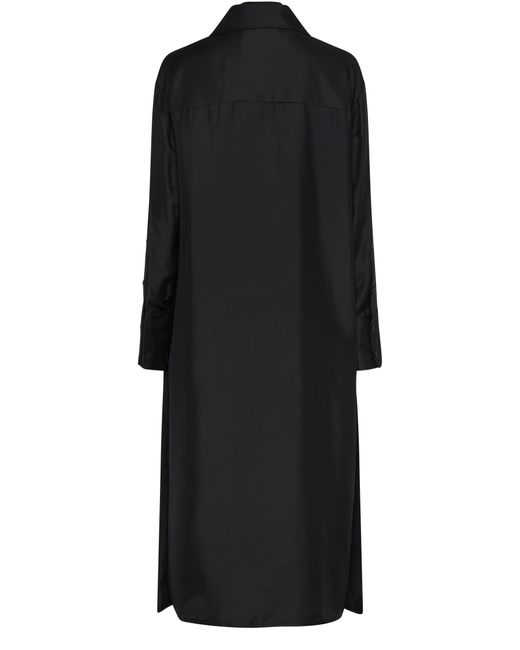 Rohe Black Silk Midi Dress