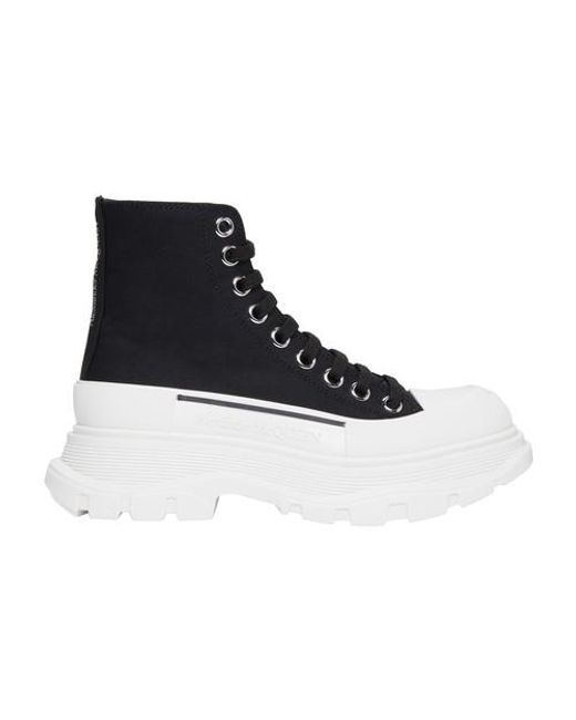alexander mcqueen puffer tread slick ankle boots