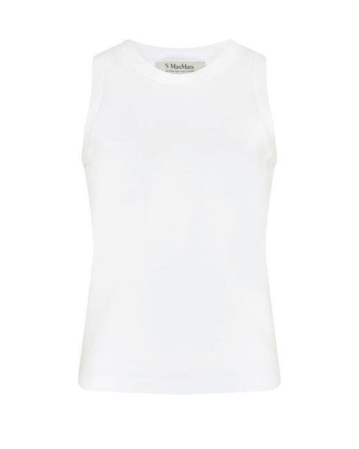 Max Mara White Cima Tank Top