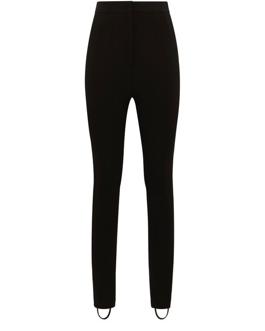 Dolce & Gabbana Black Jersey-Leggings aus Milano Ripp