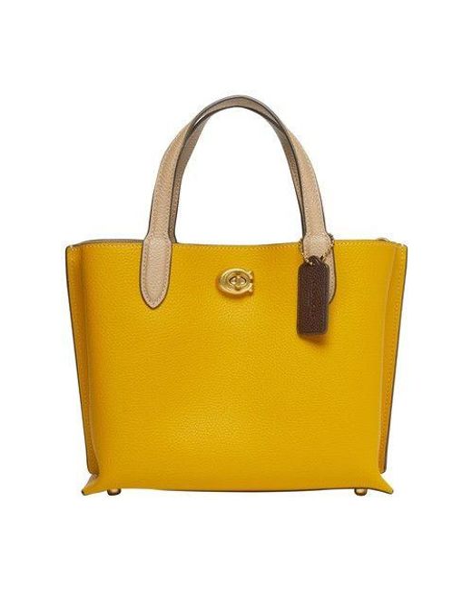 COACH Yellow Willow Tote Bag 24