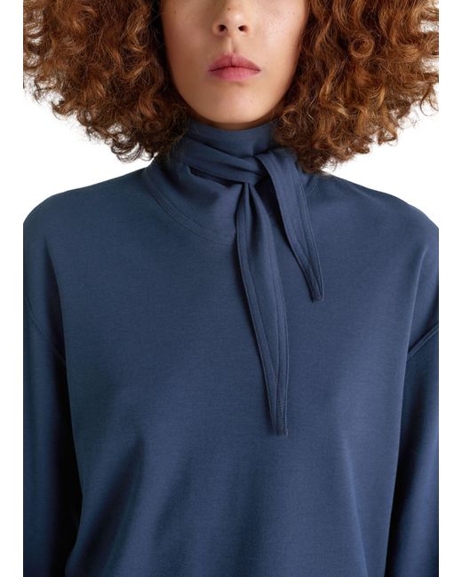 Lemaire Blue Langärmeliges Foulard-Top