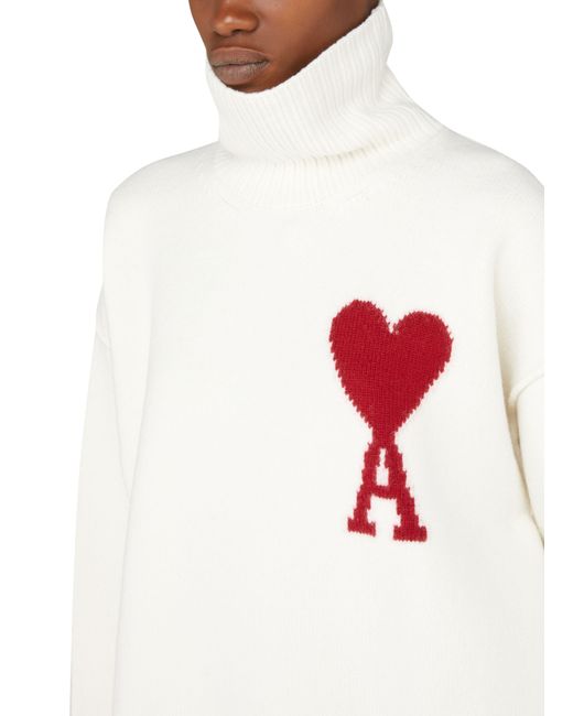 Ami de coeur sweater AMI en coloris White