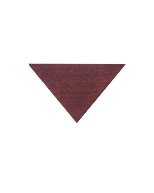 Bompard Purple Triangular Cashmere Scarf