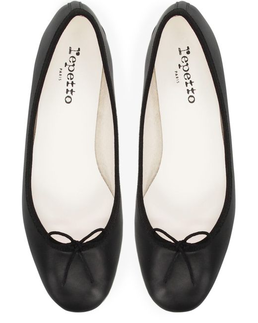 Repetto Black Camille Ballet Flats With Leather Sole