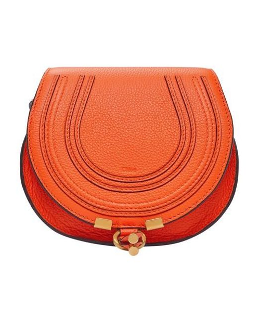 Chloé Orange Marcie Small Saddle Bag