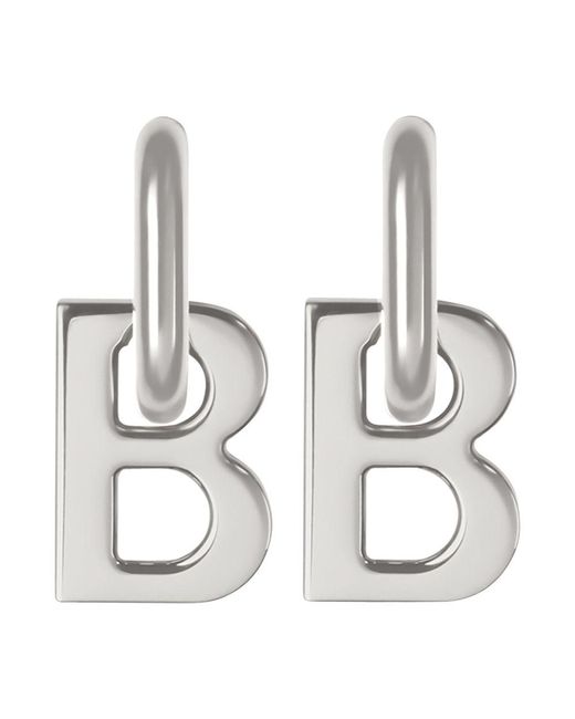 Balenciaga Metallic Loop Xxs Earrings