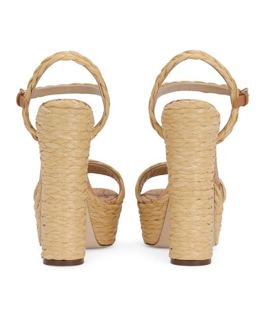 Sandales à plateforme en raphia tressé Dolce & Gabbana en coloris White
