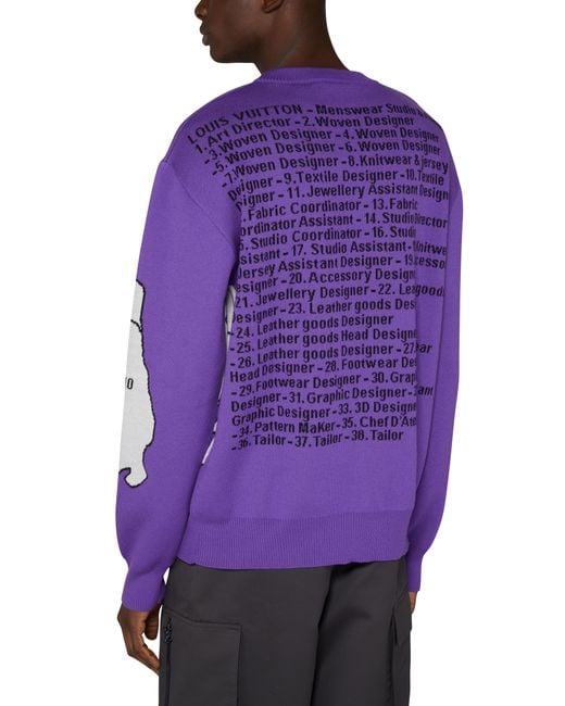 Pull en jacquard Studio Louis Vuitton pour homme en coloris Purple