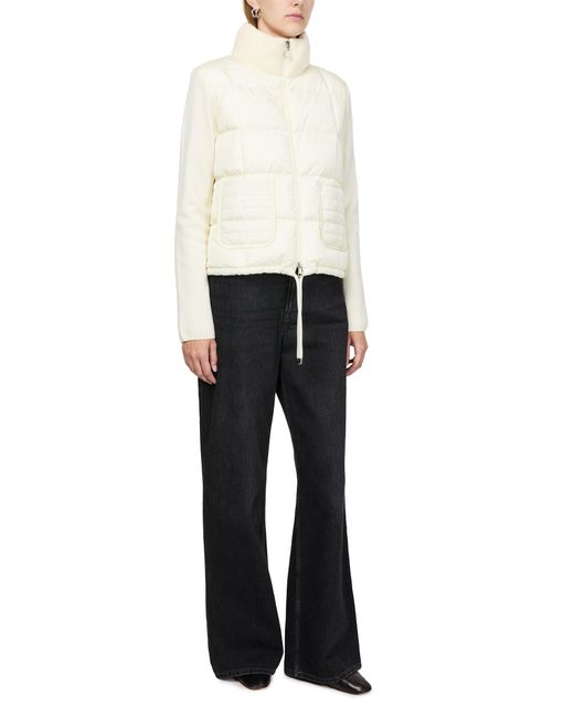 Moncler White Bi-Material Jacket