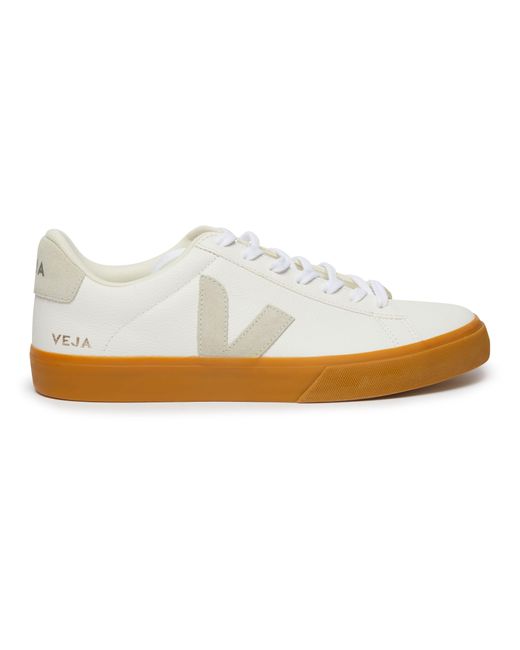 Veja White Campo Chromefree Leather Low Top Sneakers for men