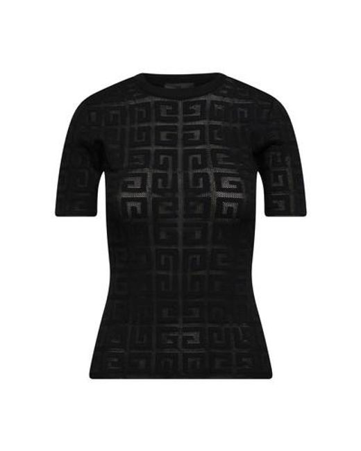 Givenchy Black 4g Jacquard Short-sleeved Sweater